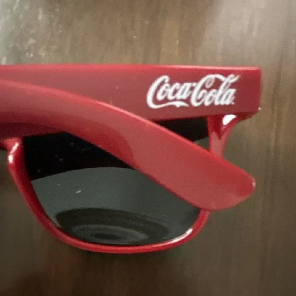 Coca-Cola Red Sunglasses UV Protection Pre Owen Great Condition